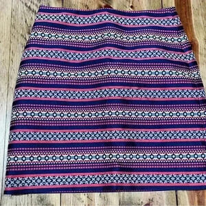 Loft lined Mini petite zip back skirt